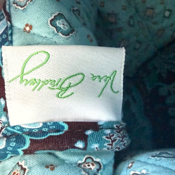 Vera Bradley Women’s Computer Bag Crossbody Java Blue Brown Floral Retired. - Picture 12 of 13